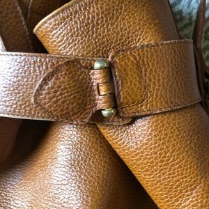 Furla vintage leather bucket bag, Tan soft leather